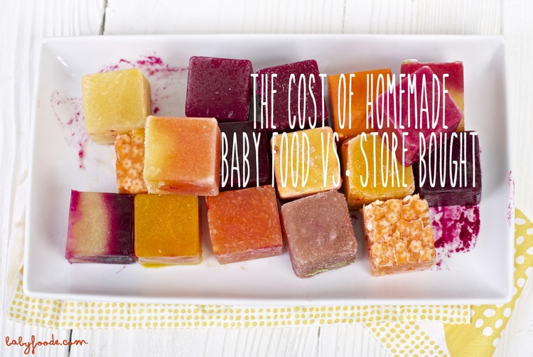 The Cost of Homemade Baby Food vs. Store Bought Baby Foode