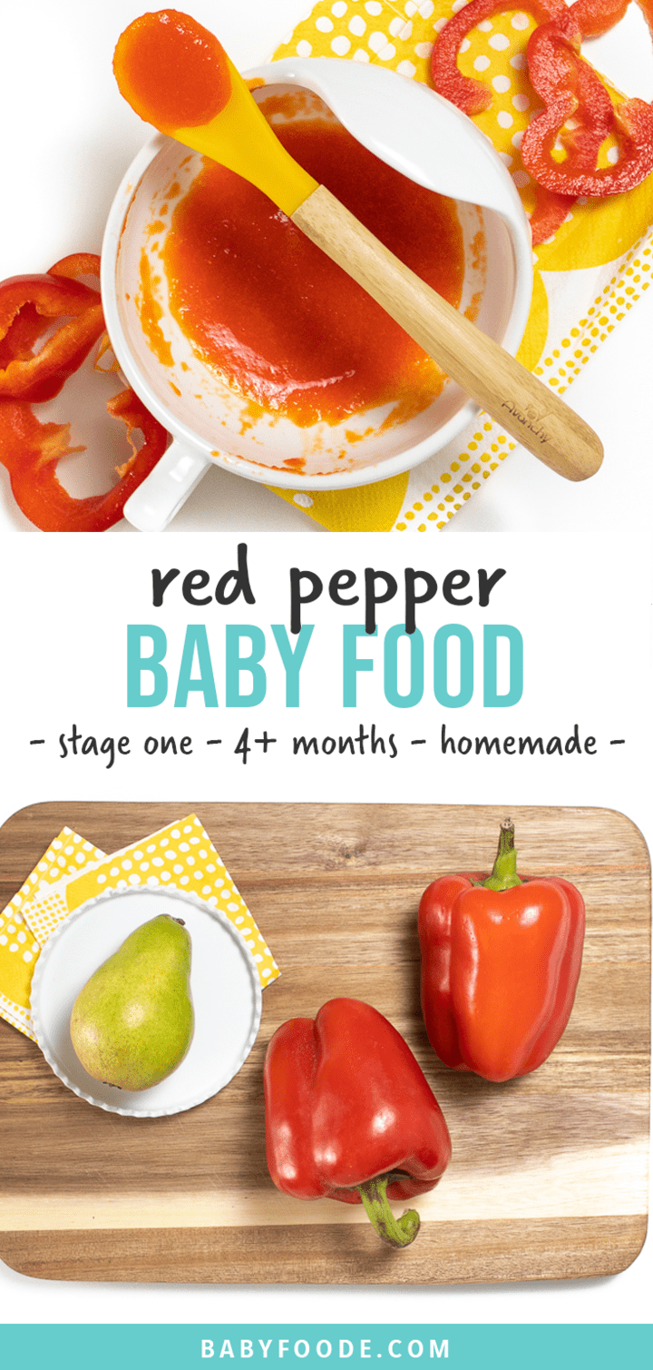 Red Pepper Baby Puree (4+ months/Stage 1) Baby Foode
