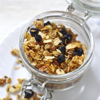 blueberry and coconut granola for toddler and kids