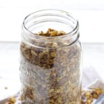 a Jar of nut granola for toddler and kids