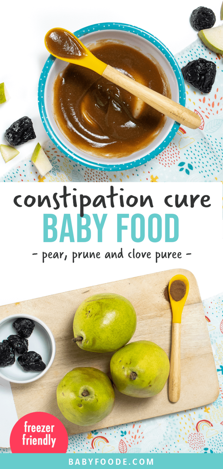 Pears + Prunes + Cloves Baby Puree (Constipation Cure) Baby Foode