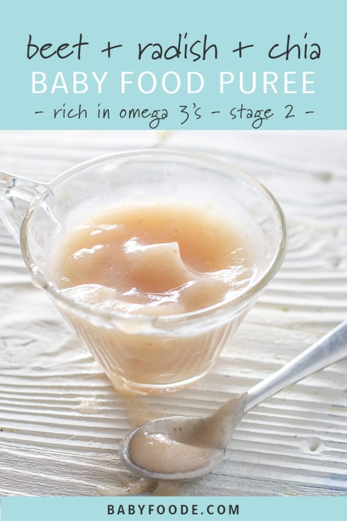 Beet + Radish + Chia Seed Baby Food Puree Baby Foode