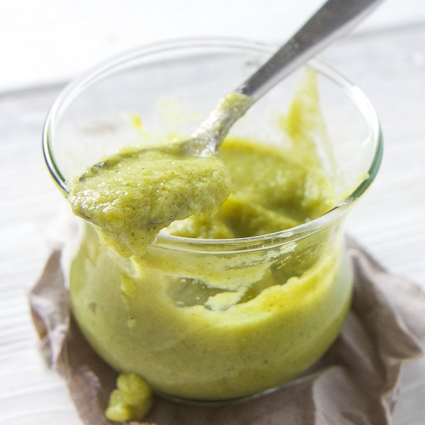 Broccoli + Asparagus Baby Food Puree with Tarragon Baby Foode