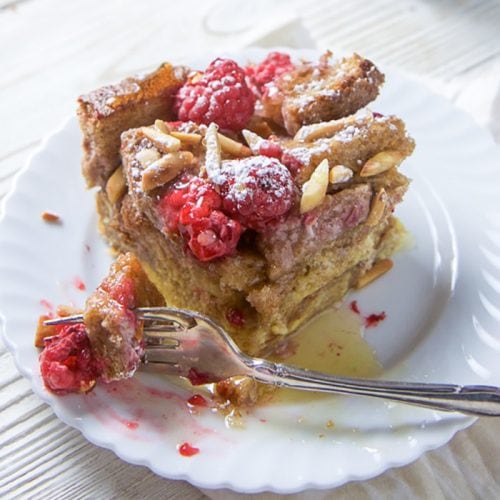 Baked Raspberry + Almond French Toast (family favorite!) Baby Foode