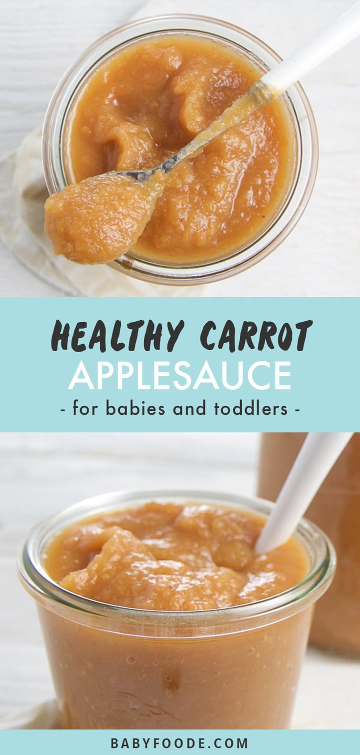 Carrot Applesauce for Baby + Toddler + Kids Baby Foode