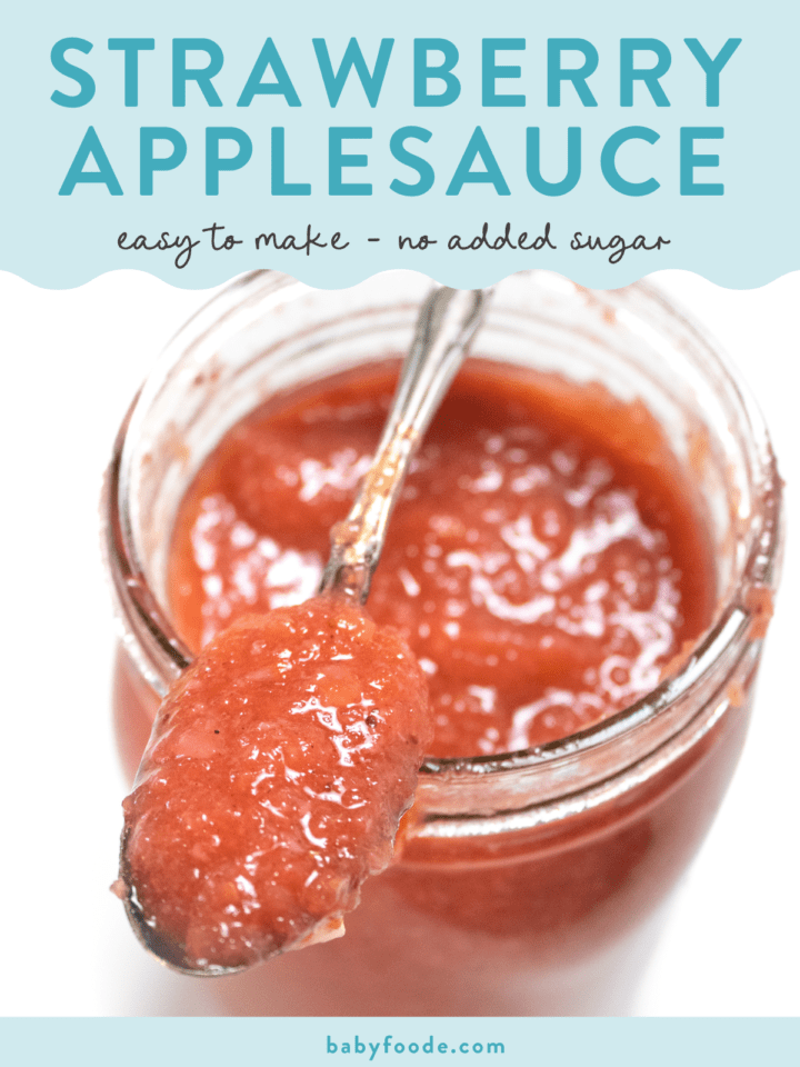 Homemade Strawberry Applesauce (Extra Easy!) Baby Foode