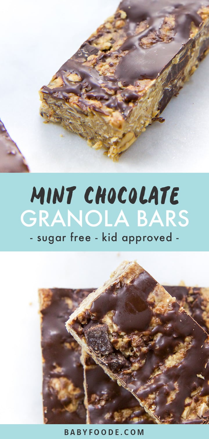 Chewy Mint Chocolate Granola Bars Baby Foode