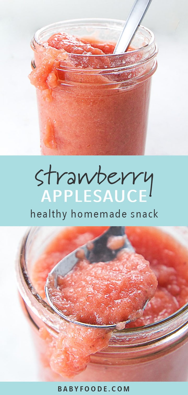SwoonWorthy Stovetop Strawberry Applesauce (made in 30 minutes