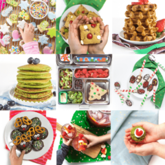 grid of photos of recipes for christmas treats for kids.