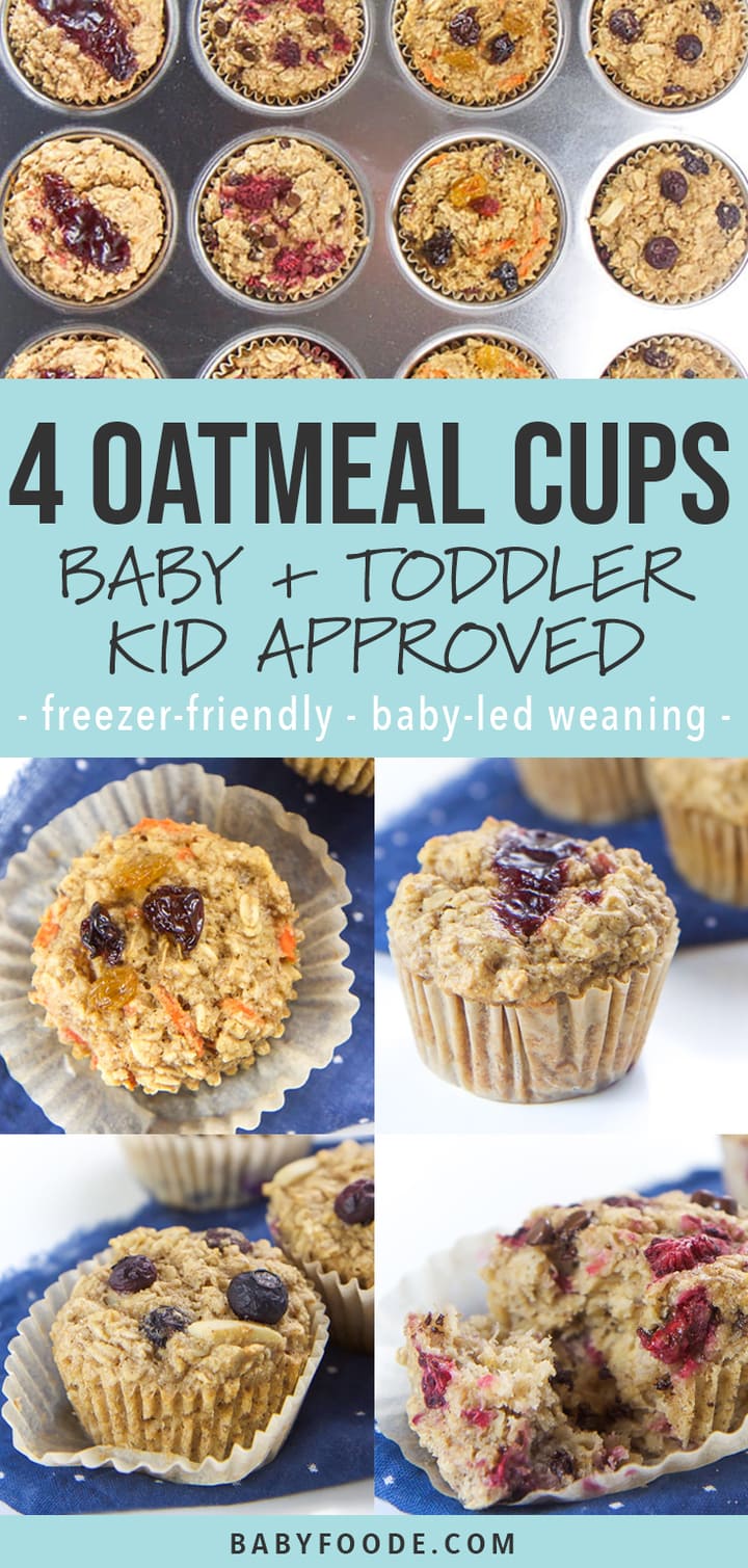 4 Baked Oatmeal Cups (baby, toddler + kidapproved) Baby Foode