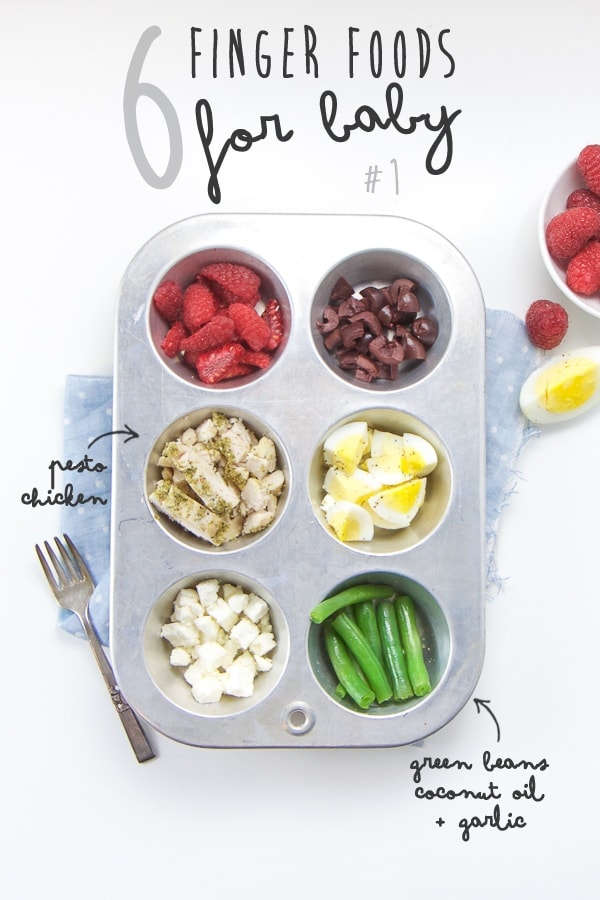 Fruits and vegetables in muffin tin