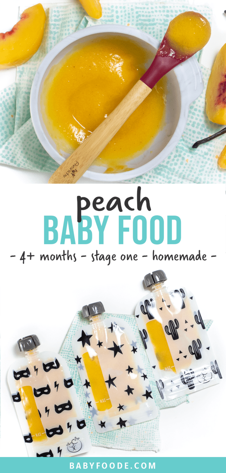 Peach Baby Puree (4+ Months Stage 1) Baby Foode