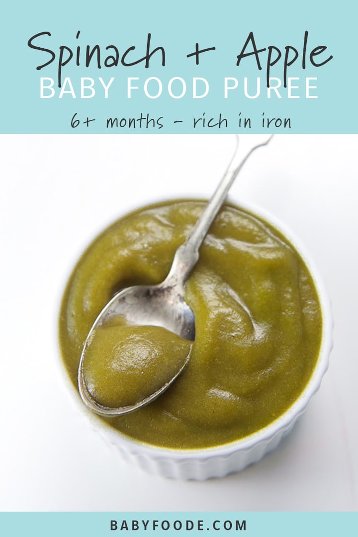 Spinach + Apple Baby Food Puree (rich 