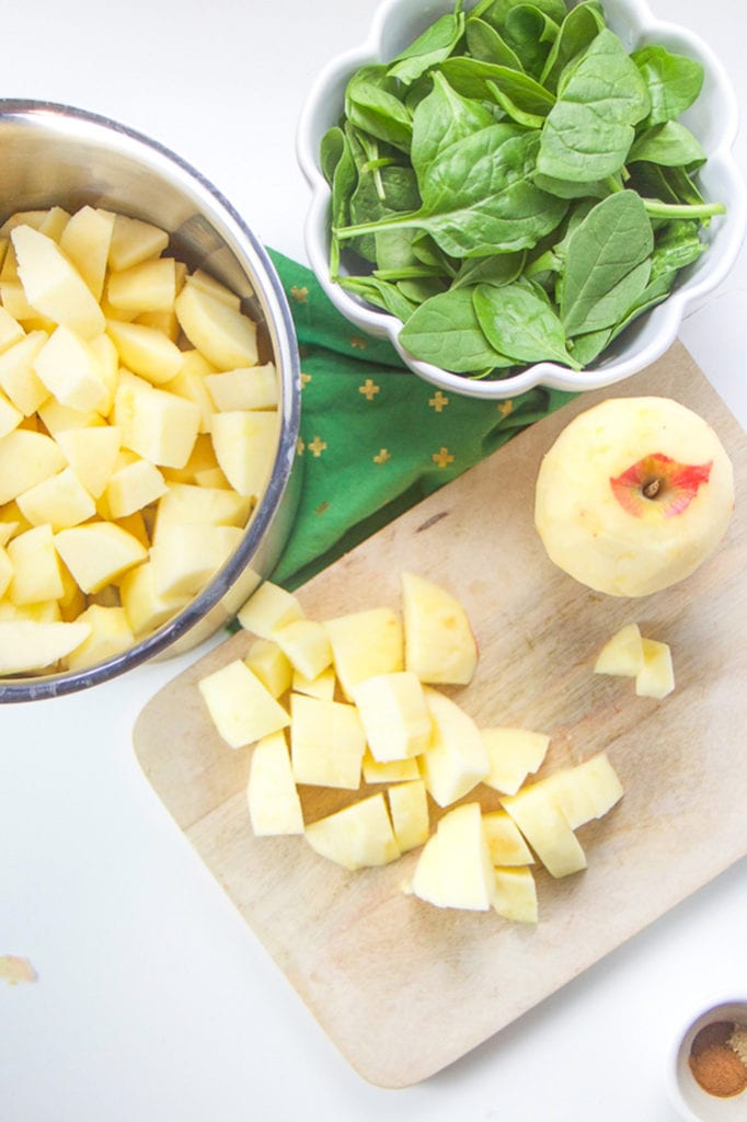 Spinach + Apple Baby Food Puree (rich in iron) Baby Foode