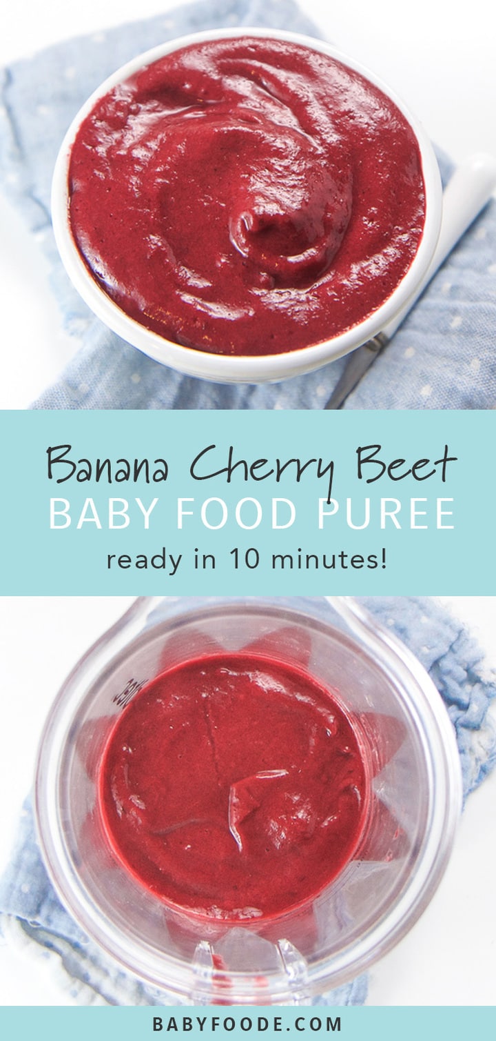 Banana, Cherry, and Beet Puree Puree) Baby Foode