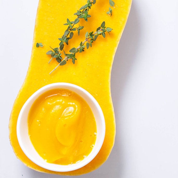 baby lunch idea - smooth butternut squash puree. 