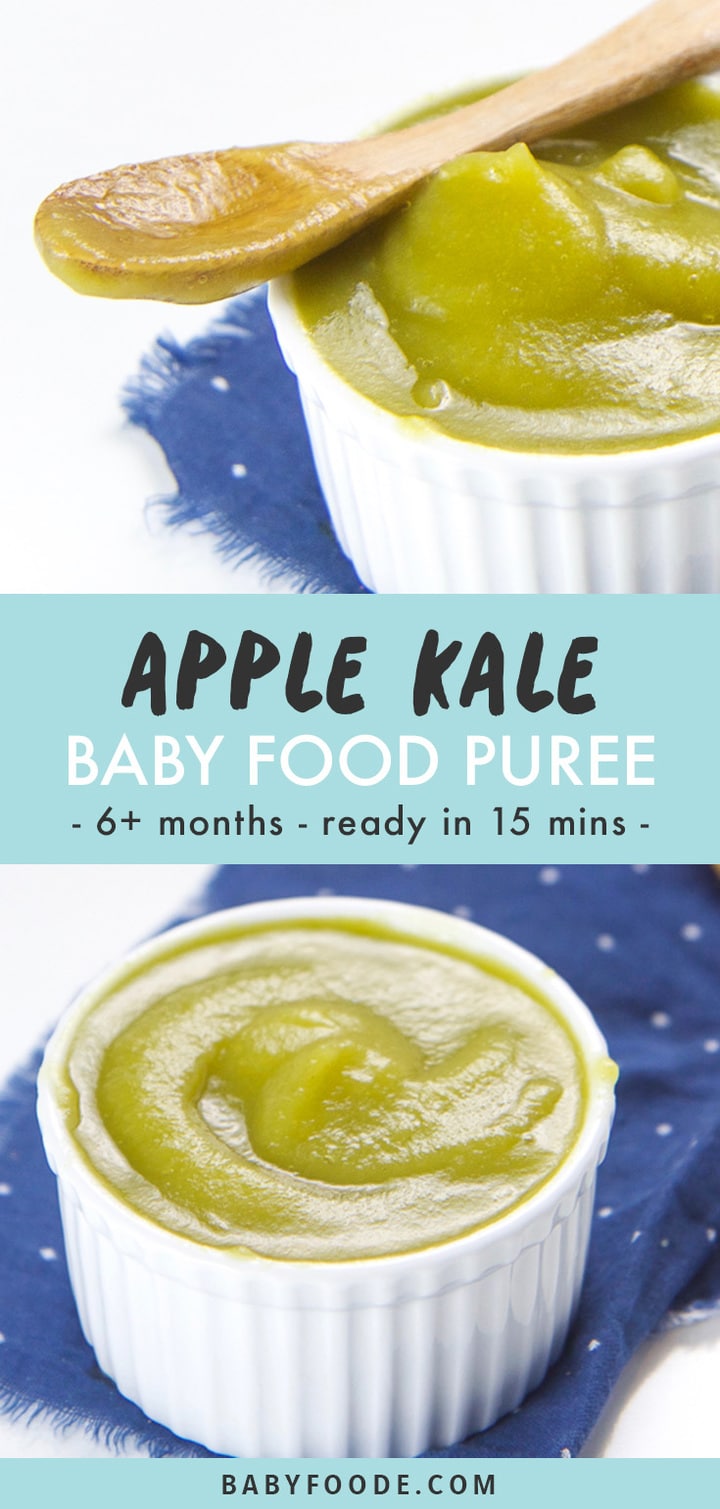 Apple + Kale Baby Food Puree (6 months and up) Baby Foode