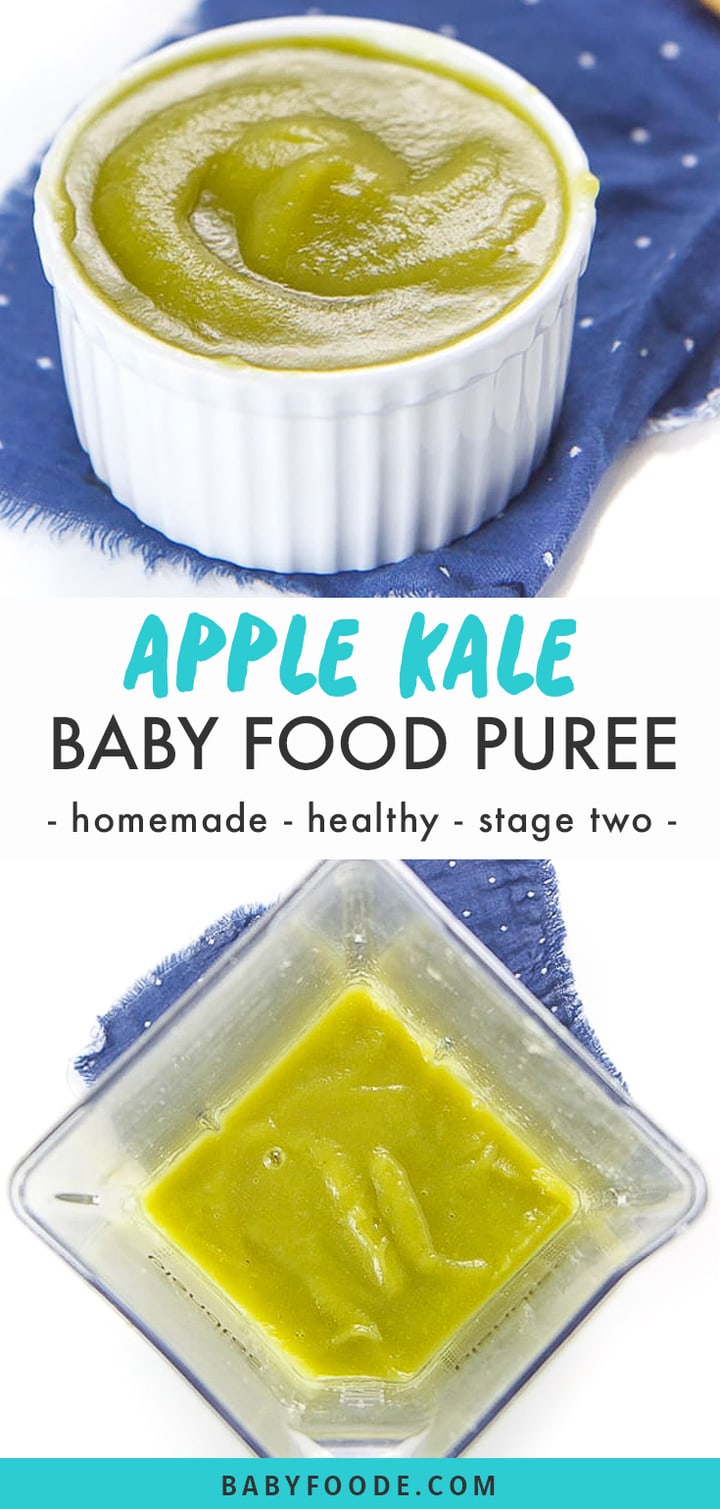 Apple + Kale Baby Food Puree (6 months and up) Baby Foode