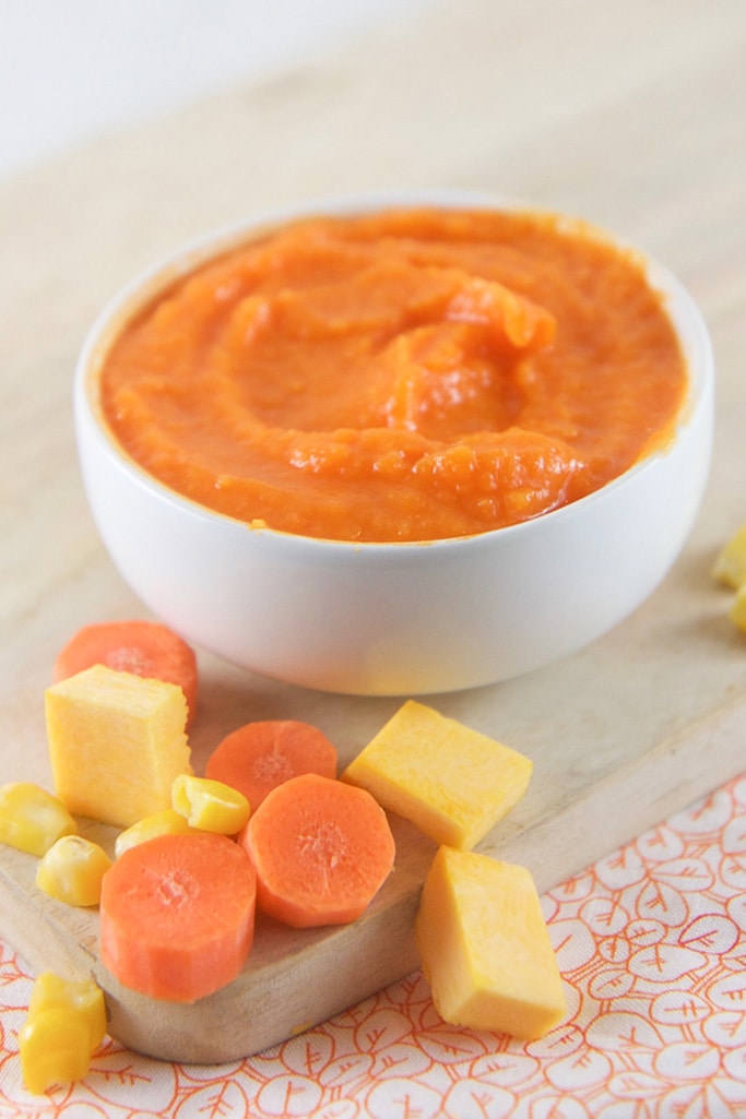 Carrot, Corn + Pumpkin Baby Food Puree Baby Foode