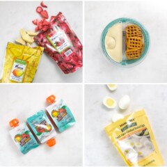 grid of snacks for toddlers and kids.