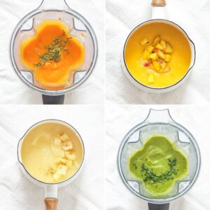 A grid of super starter baby food recipes.
