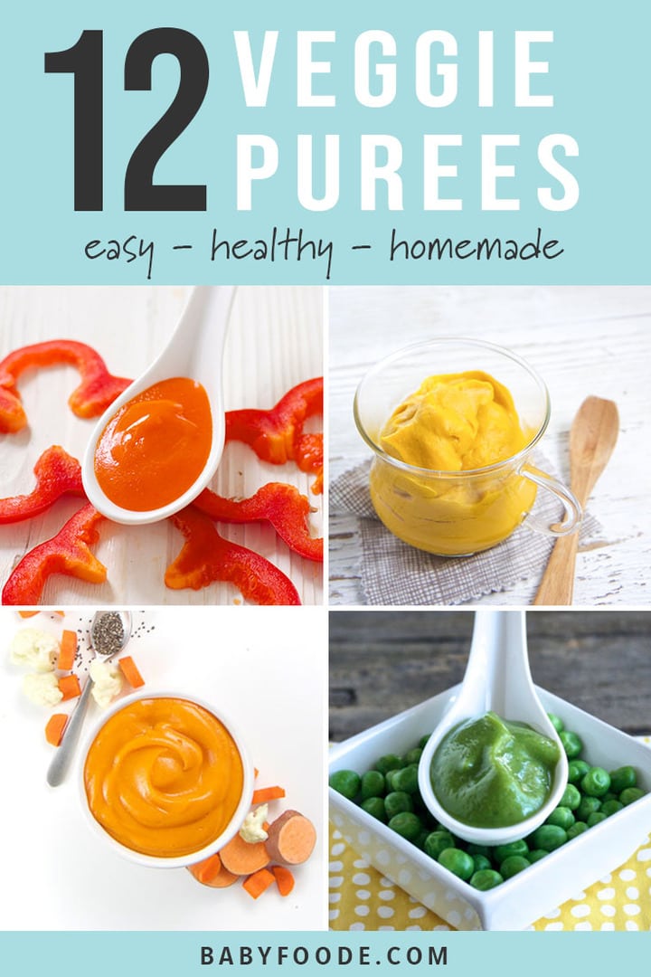 12 Vegetable Only Baby Food Purees Stages 1 2 Baby Foode