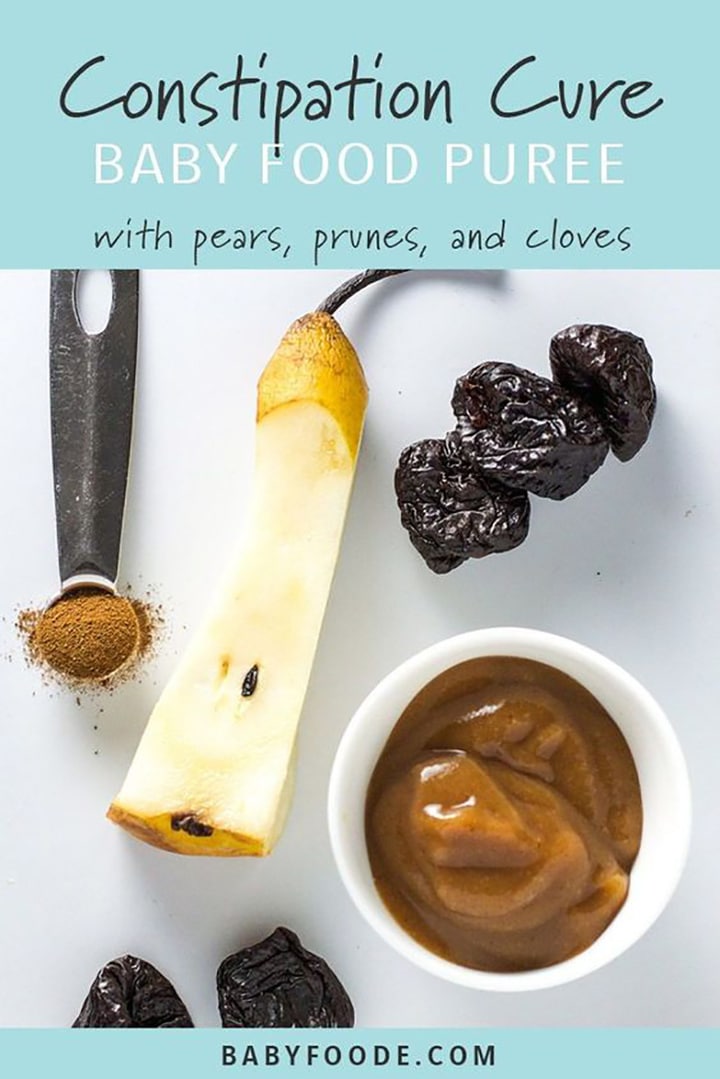 Pears + Prunes + Cloves Baby Puree (Constipation Cure) Baby Foode