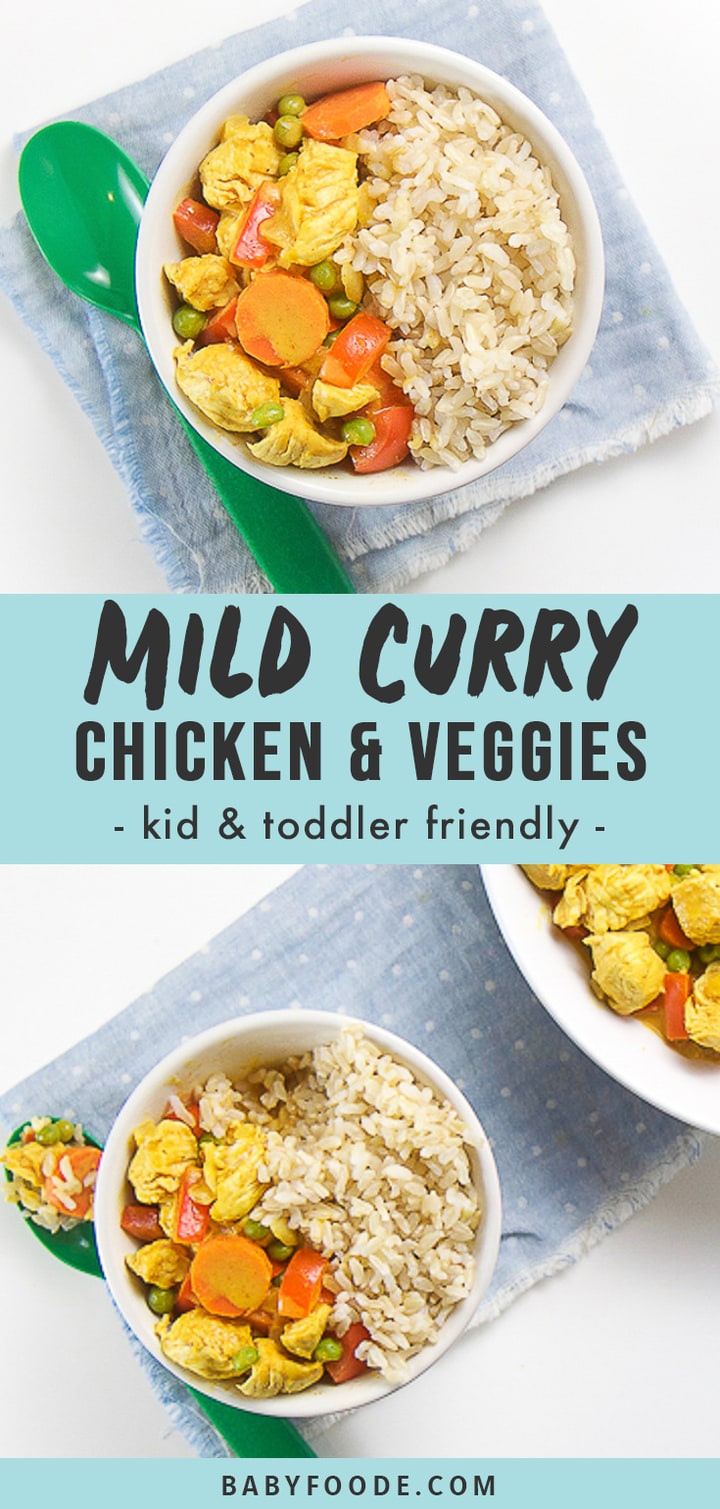 Mild Curry Chicken & Veggies for Toddler + Kids Baby Foode