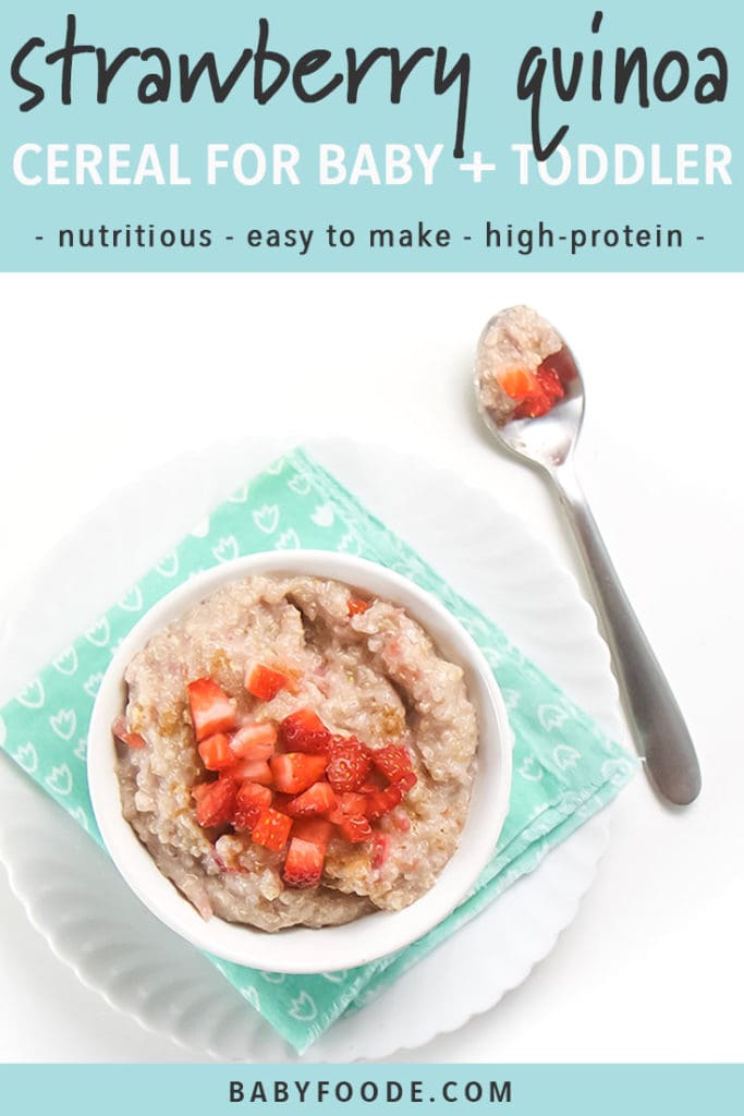Strawberry Quinoa Breakfast Cereal for Baby + Toddler Baby Foode