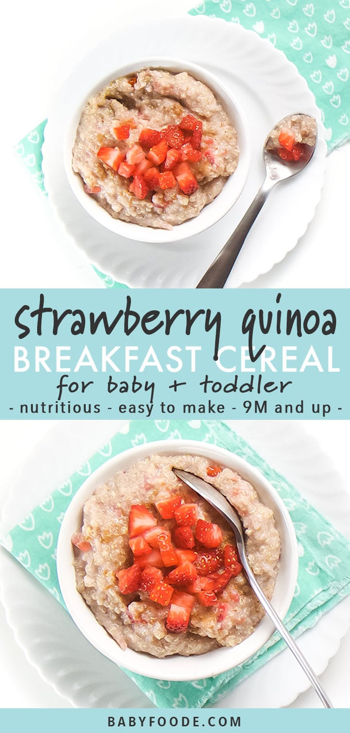 Strawberry Quinoa Breakfast Cereal for Baby + Toddler Baby Foode