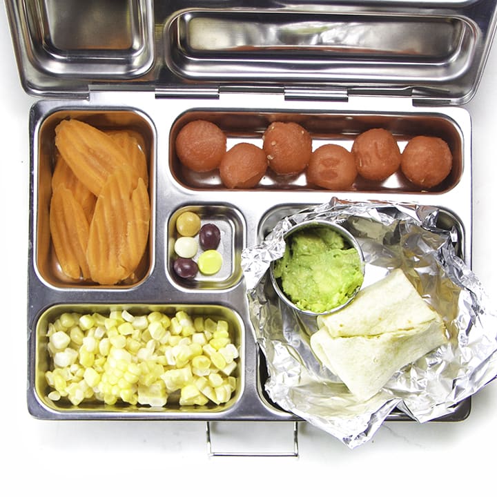 bento box filled with a healthy lunch for kids.