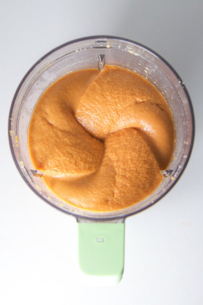 Blended up superpower baby food puree. 