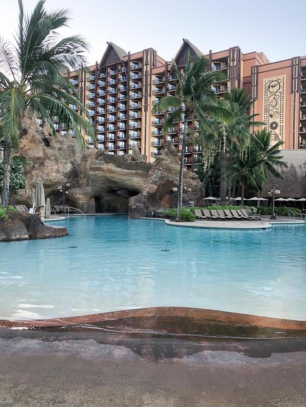 Pool before it opens at Disney Aulani. 