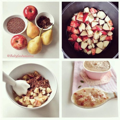 Quinoa, Apple, Pear with Raisins Baby Food Puree Baby Foode