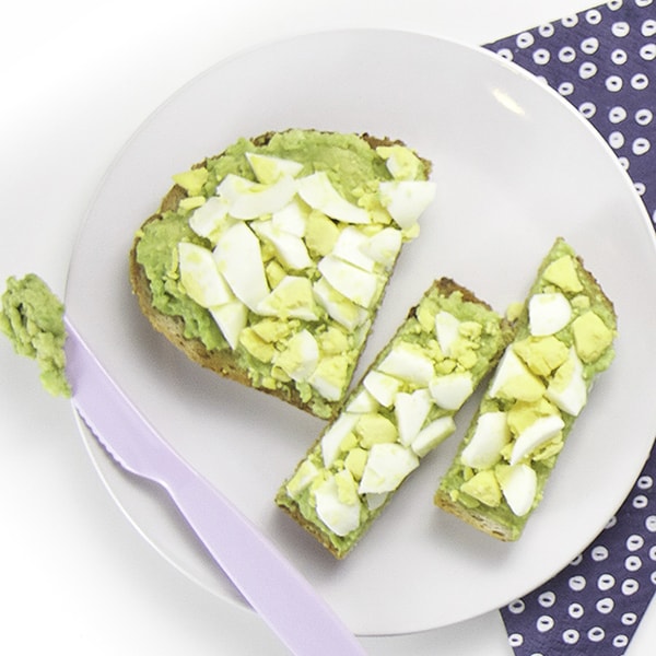 Avocado and Egg toast for baby and toddler. 