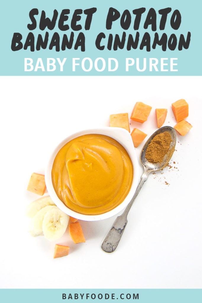 Sweet Potato, Banana + Cinnamon Baby Food Puree Baby Foode