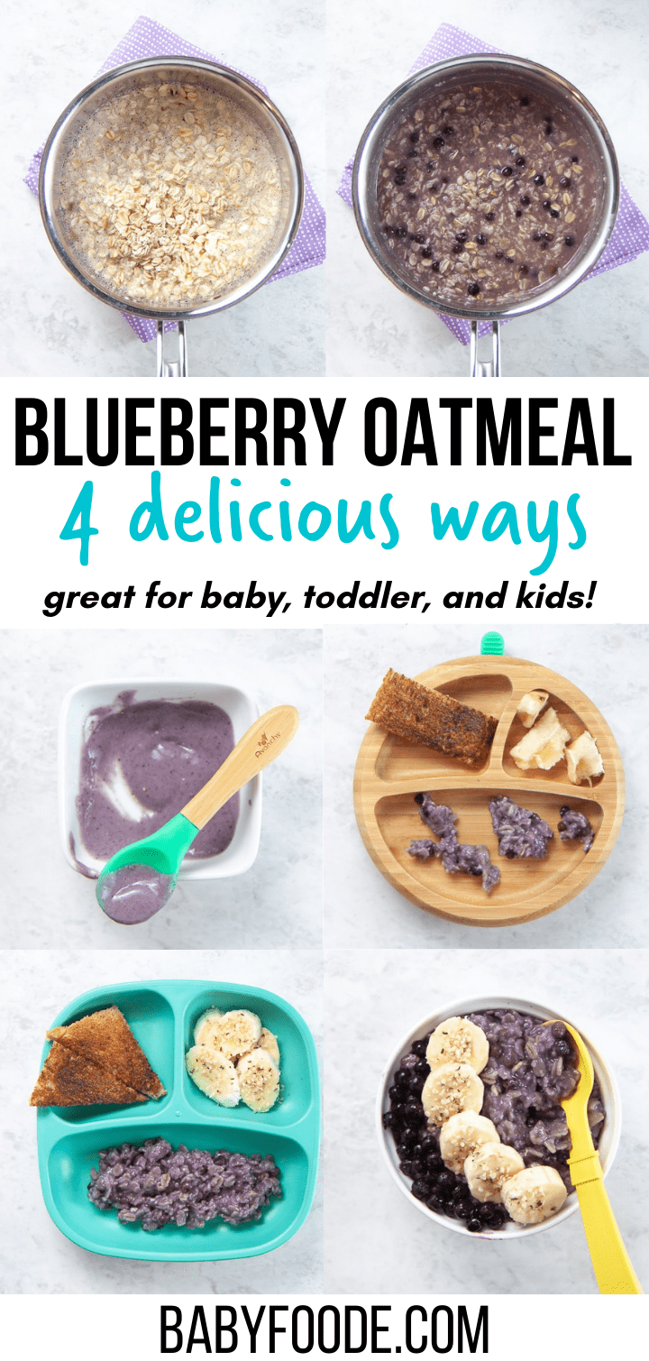 Blueberry Oatmeal for Baby, Toddler + Kids (10Minutes) Baby Foode