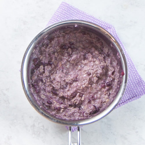 Blueberry Oatmeal for Baby, Toddler & Kids (10Minutes) Baby Foode