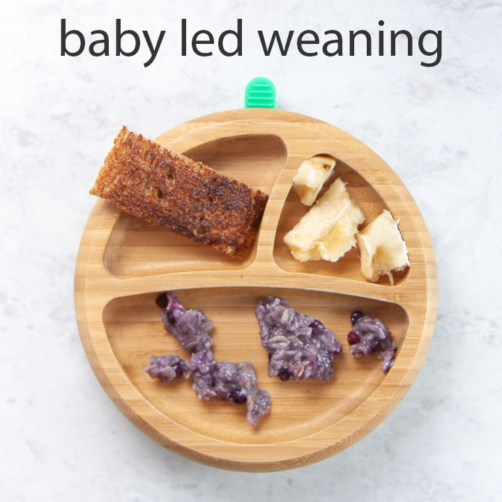 How to serve blueberry oatmeal as baby led weaning