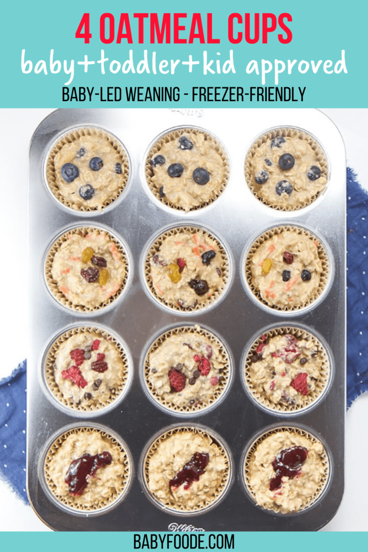 4 Baked Oatmeal Cups (baby, toddler + kidapproved) Baby Foode