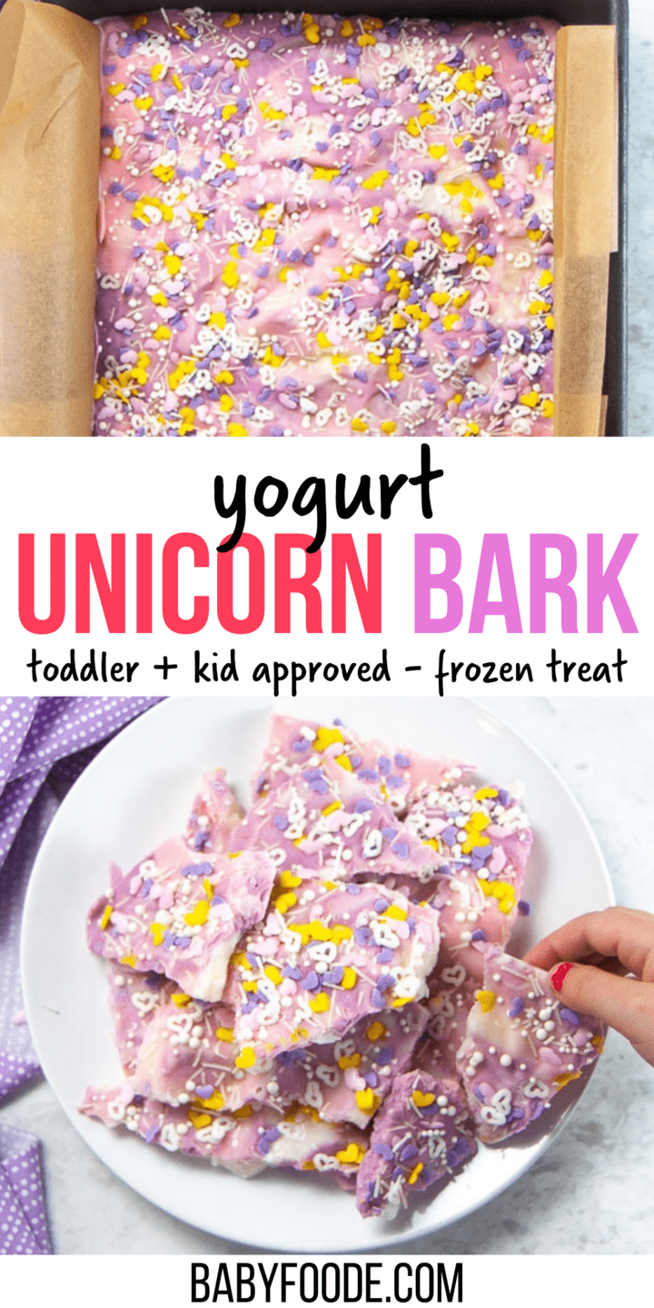 Healthy Yogurt Unicorn Bark (toddler + kid favorite) Baby Foode