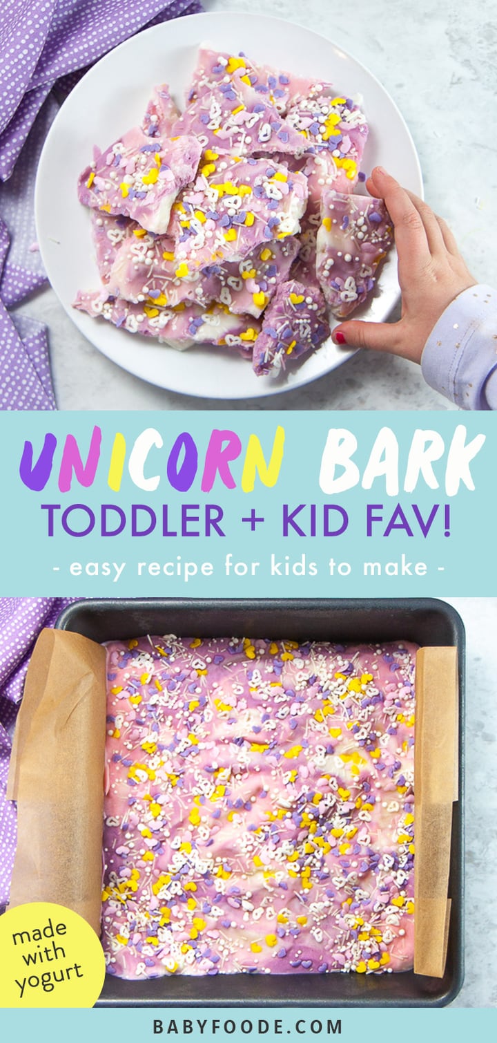 Healthy Yogurt Unicorn Bark (toddler + kid favorite) Baby Foode
