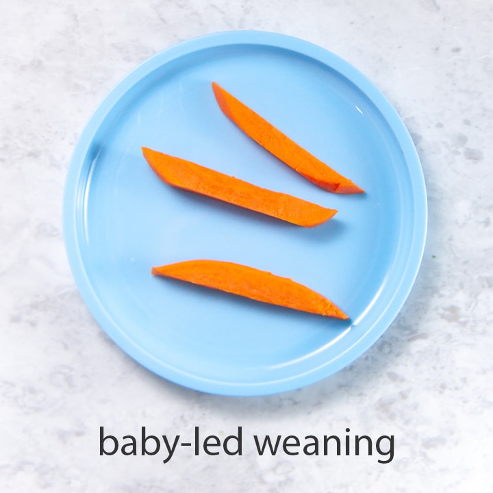 slices of sweet potato perfect for baby led weaning and one of baby's first foods