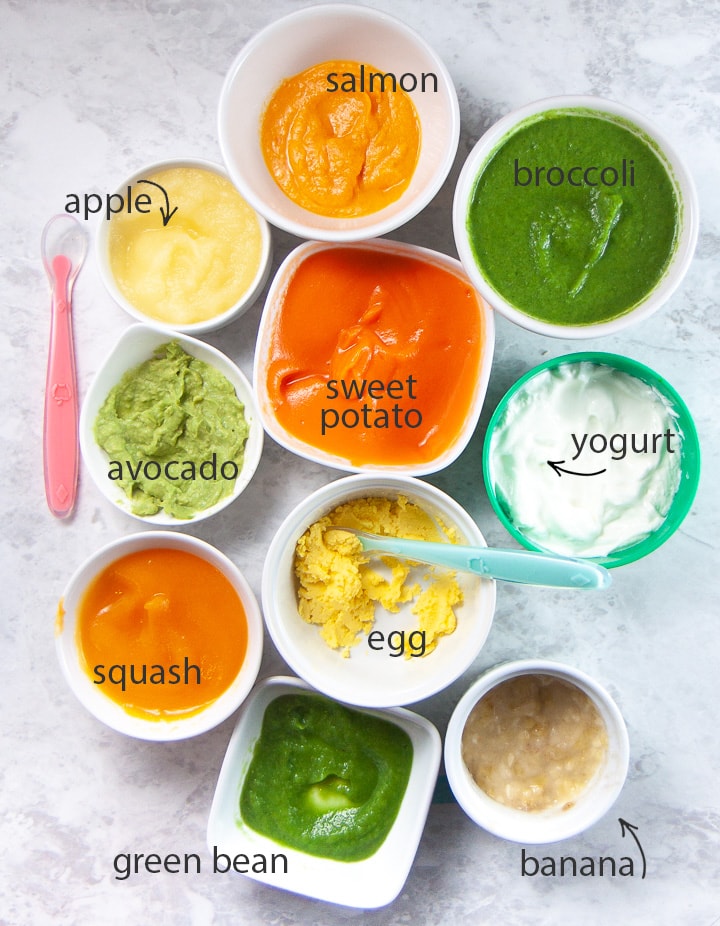 10 best first foods for baby - baby food purees. 