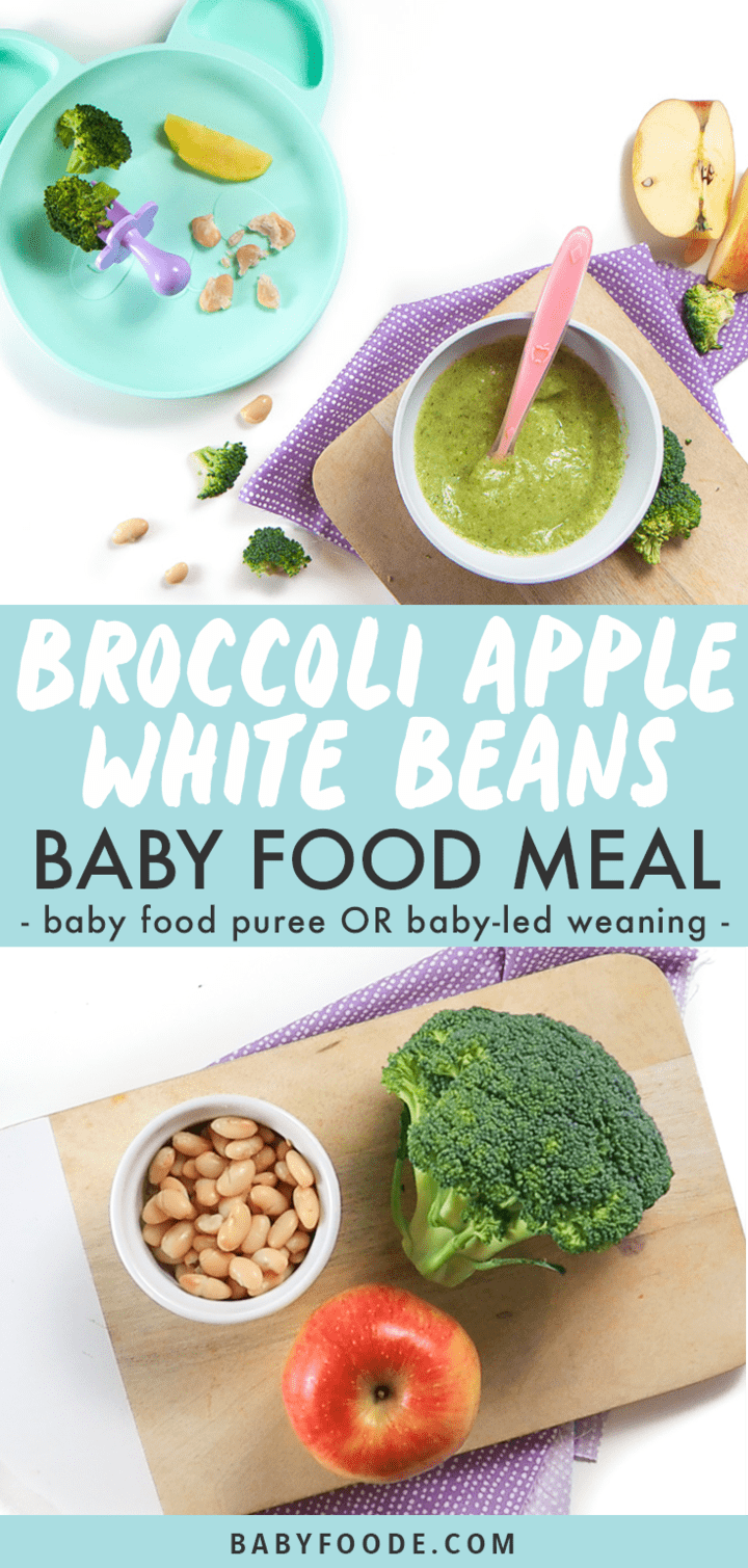 Broccoli, Apple & White Beans Baby Food (Puree or BLW) Baby Foode