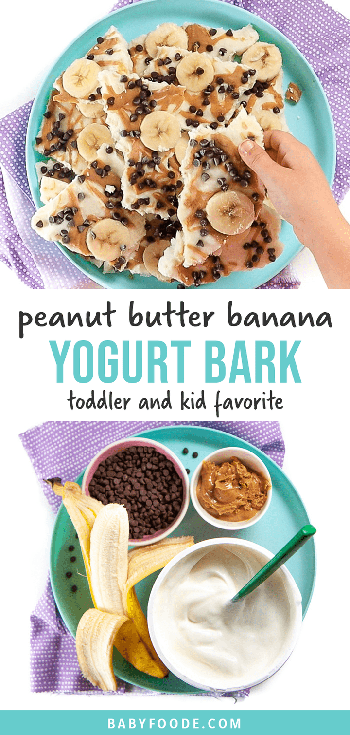 Peanut Butter Banana Yogurt Bark (toddler + kid fav!) - Baby Foode