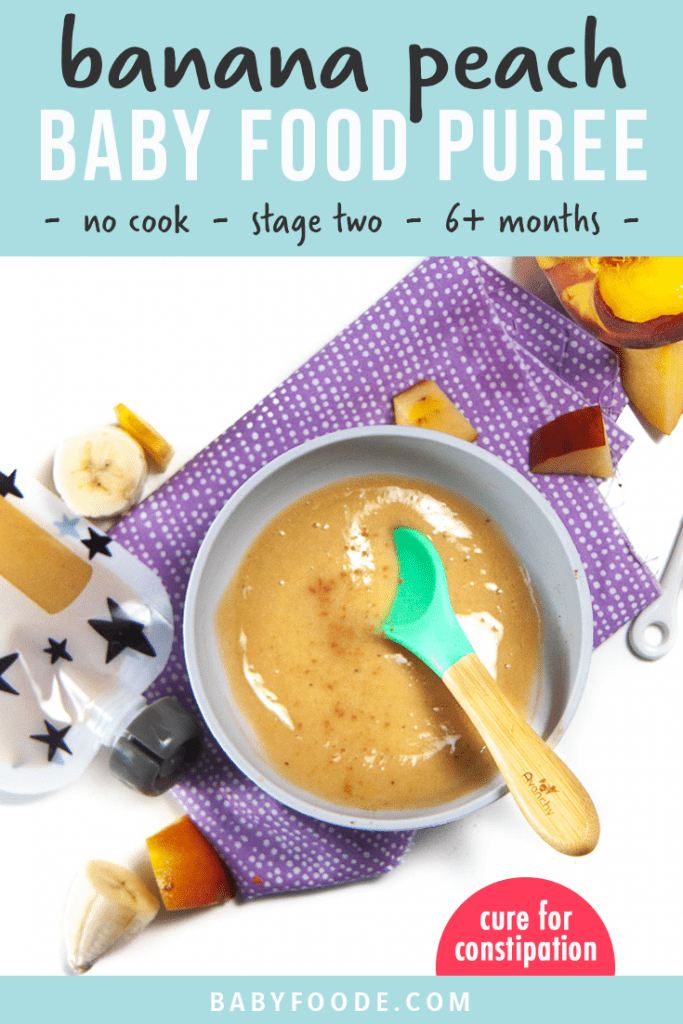 NoCook Banana Peach Baby Food Puree (6+ months) Baby Foode