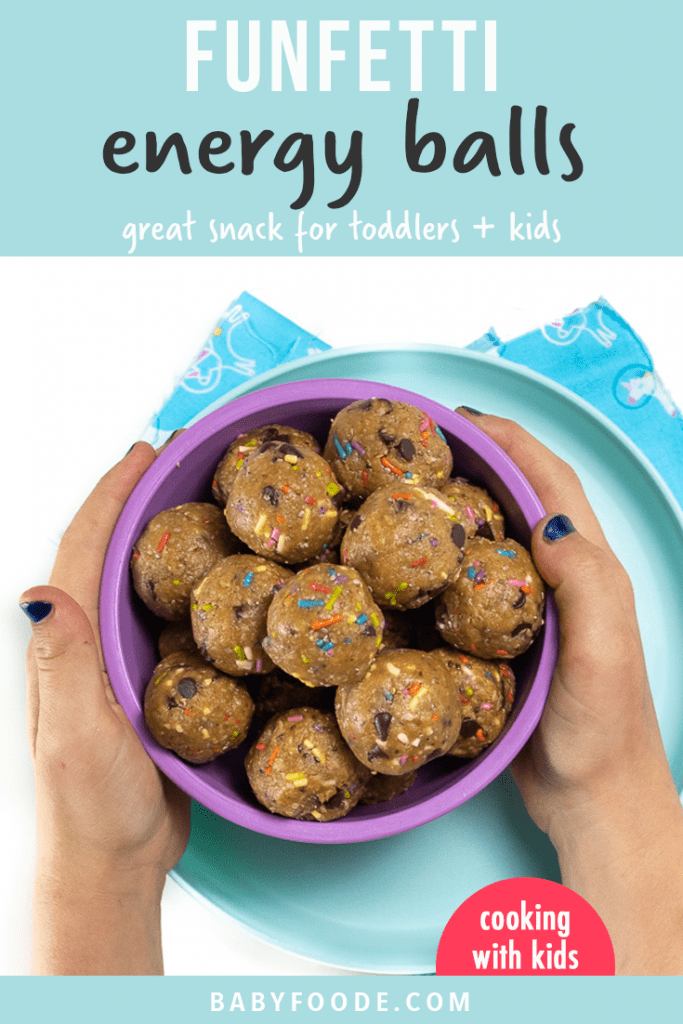 Funfetti Energy Balls for Toddlers + Kids (cooking with kids) Baby Foode