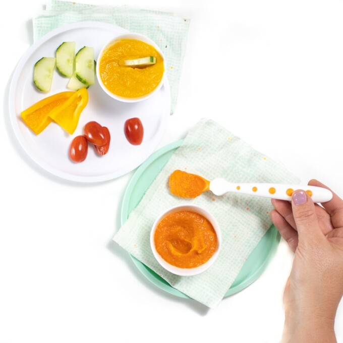 Veggie Hummus for Baby + Toddler (Grows with Baby!) Baby Foode