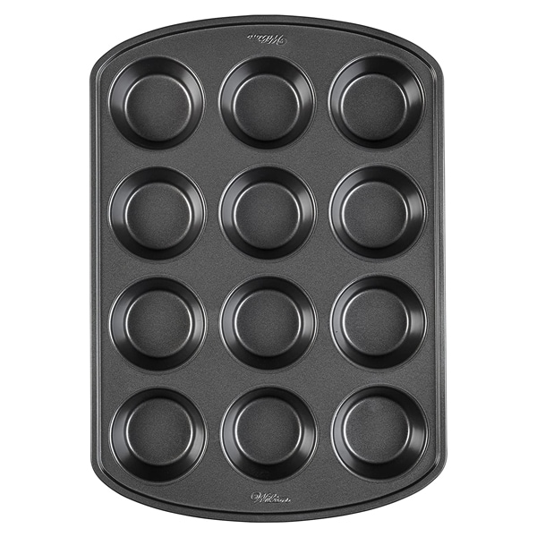 dark gray 12 count muffin pan